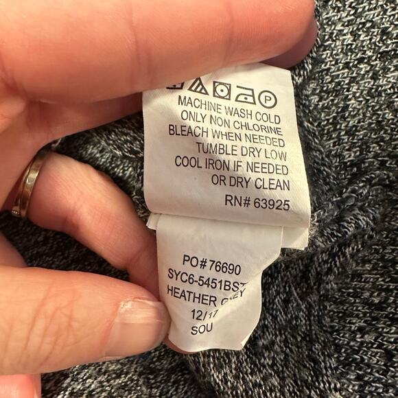 Hawker Rye Cotton Cashmere Black and White Speckled Crew Neck Sweater Si… - Picture 6 of 8